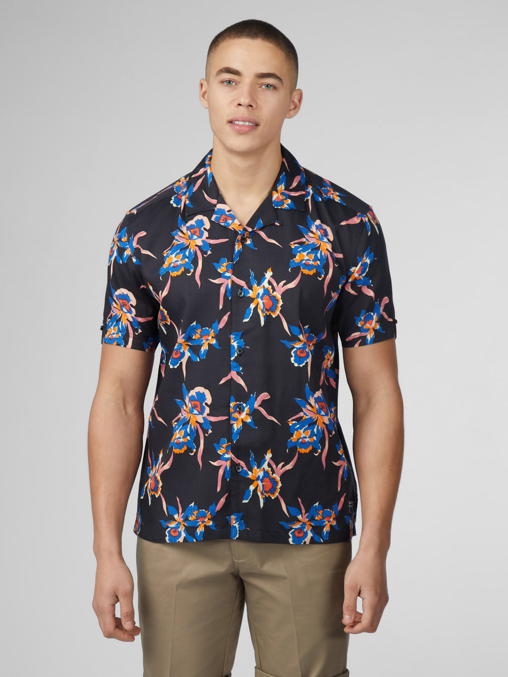 Chemises Ben Sherman Signature Botanical Print Noir | PBW-38683587